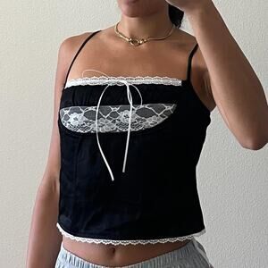 Black Silky Crop Top